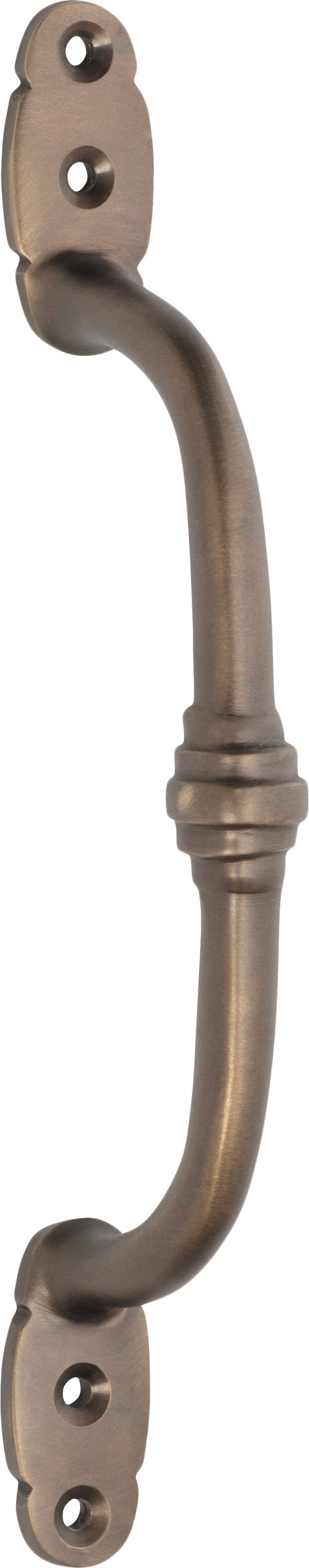 Offset Banded Pull Handle Antique Brass / H180xP41mm