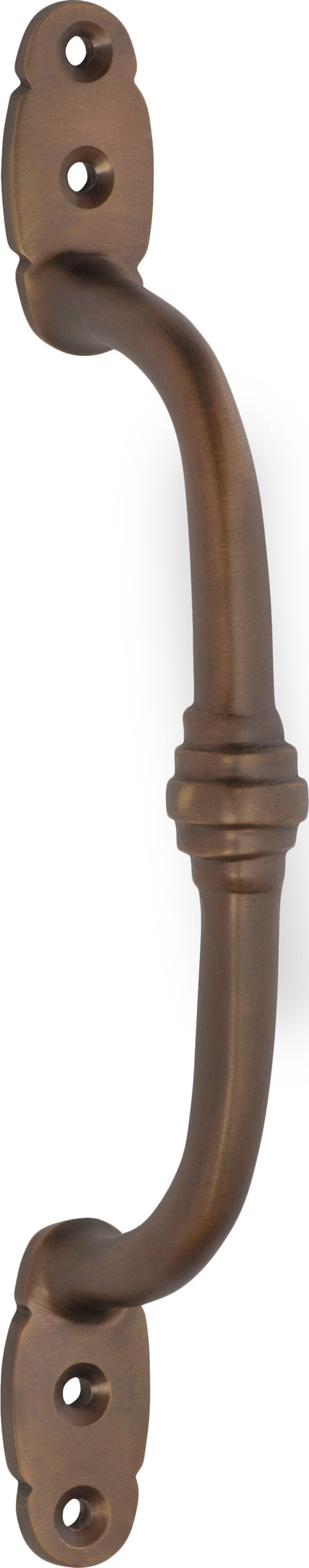 Offset Banded Pull Handle Antique Brass / H180xP41mm