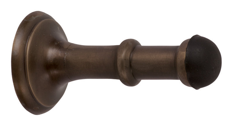 Small Concealed Fix Door Stop Antique Brass