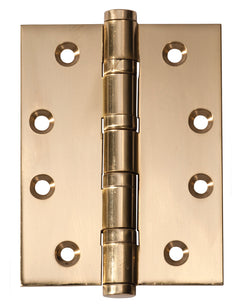 Ball Bearing Hinge Polished Brass / H100xW75mm