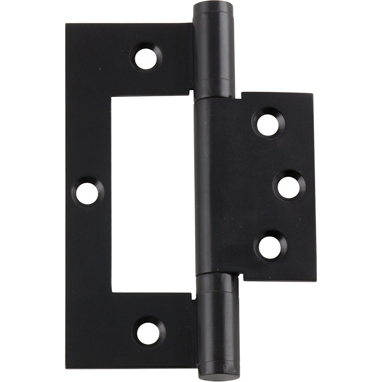 Hirline Hinge - H100xW49mm Matt Black / Solid Brass