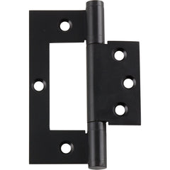 Hirline Hinge - H100xW49mm Matt Black / Solid Brass