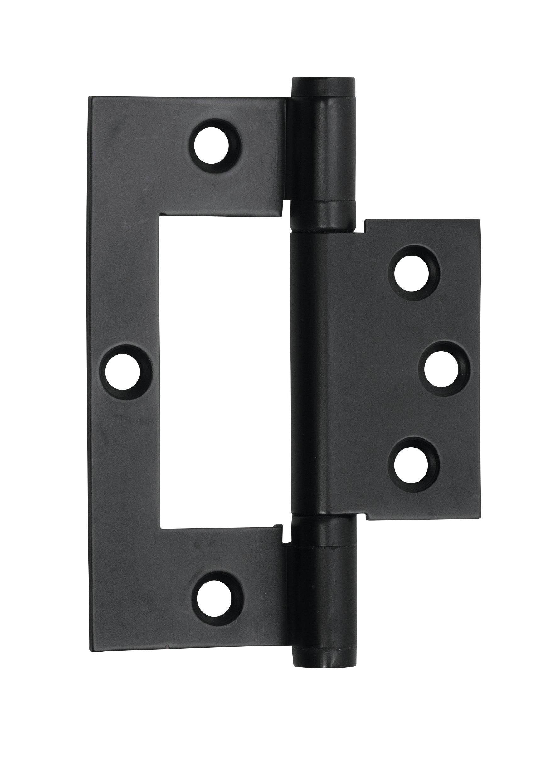 Hirline Hinge - H100xW49mm Matt Black / Solid Brass