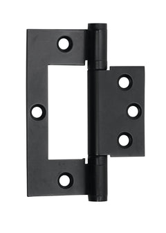 Hirline Hinge - H100xW49mm Matt Black / Solid Brass