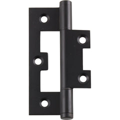 Hirline Hinge - H89xW35mm Matt Black / Solid Brass