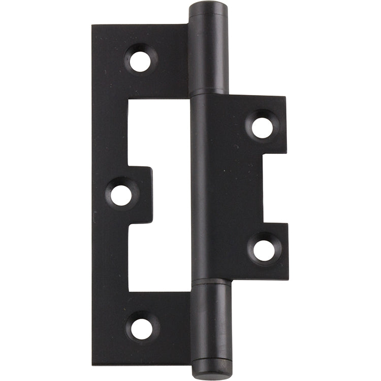 Hirline Hinge - H89xW35mm Matt Black / Solid Brass