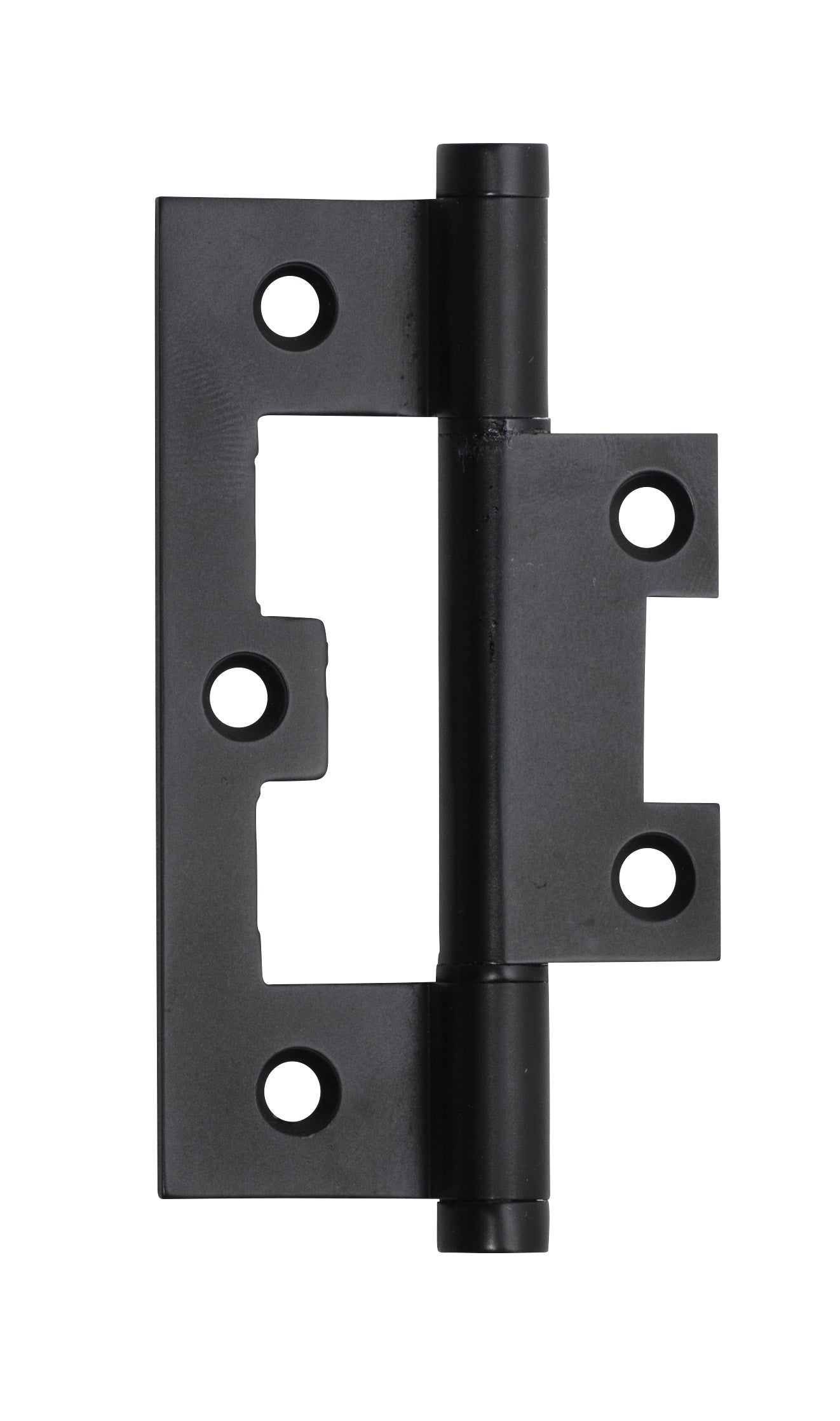 Hirline Hinge - H89xW35mm Matt Black / Solid Brass