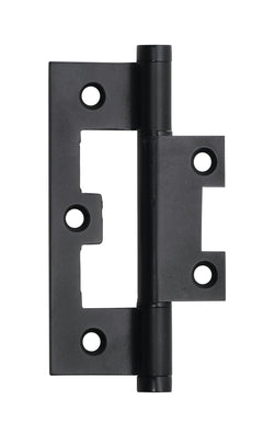 Hirline Hinge - H89xW35mm Matt Black / Solid Brass