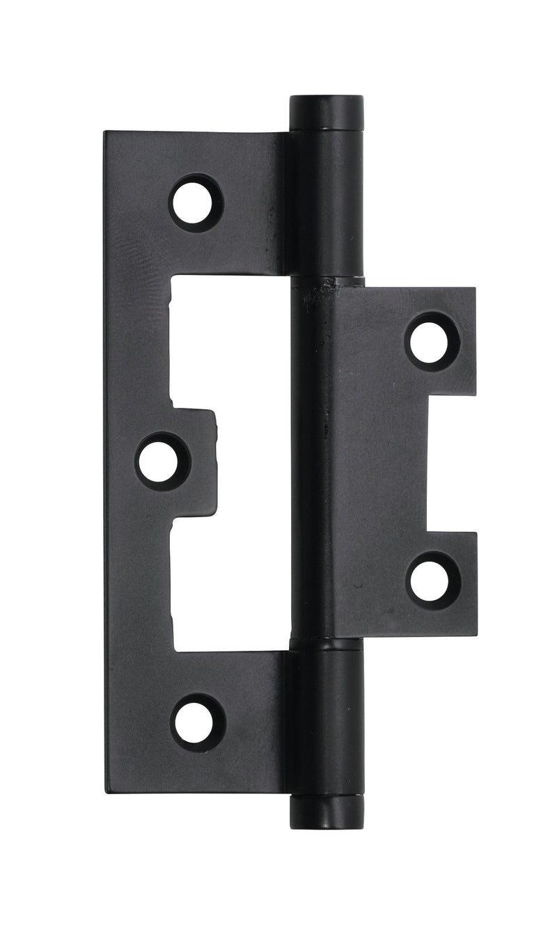 Hirline Hinge - H89xW35mm Matt Black / Solid Brass