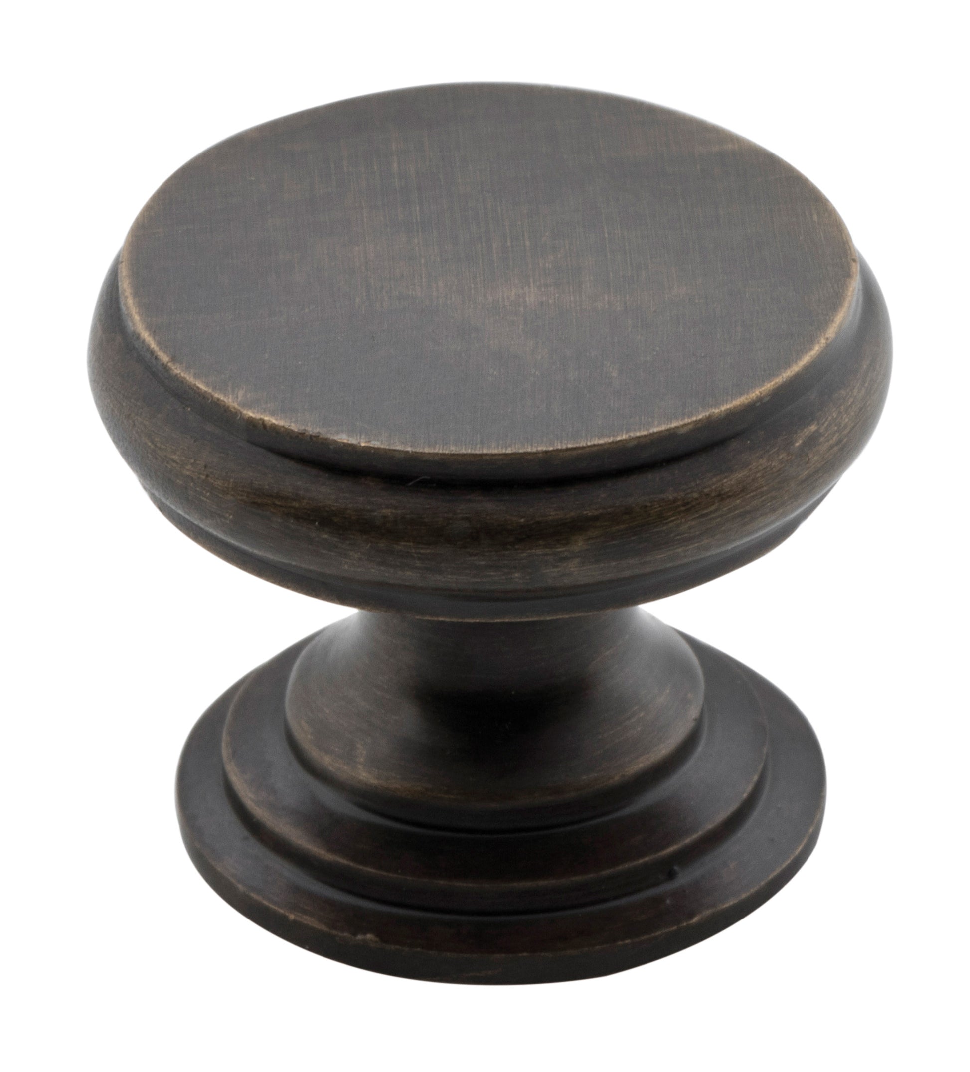 Flat Cupboard Knob Antique Brass / D25xP20mm