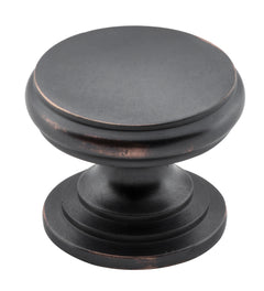 Flat Cupboard Knob Antique Copper / D25xP20mm