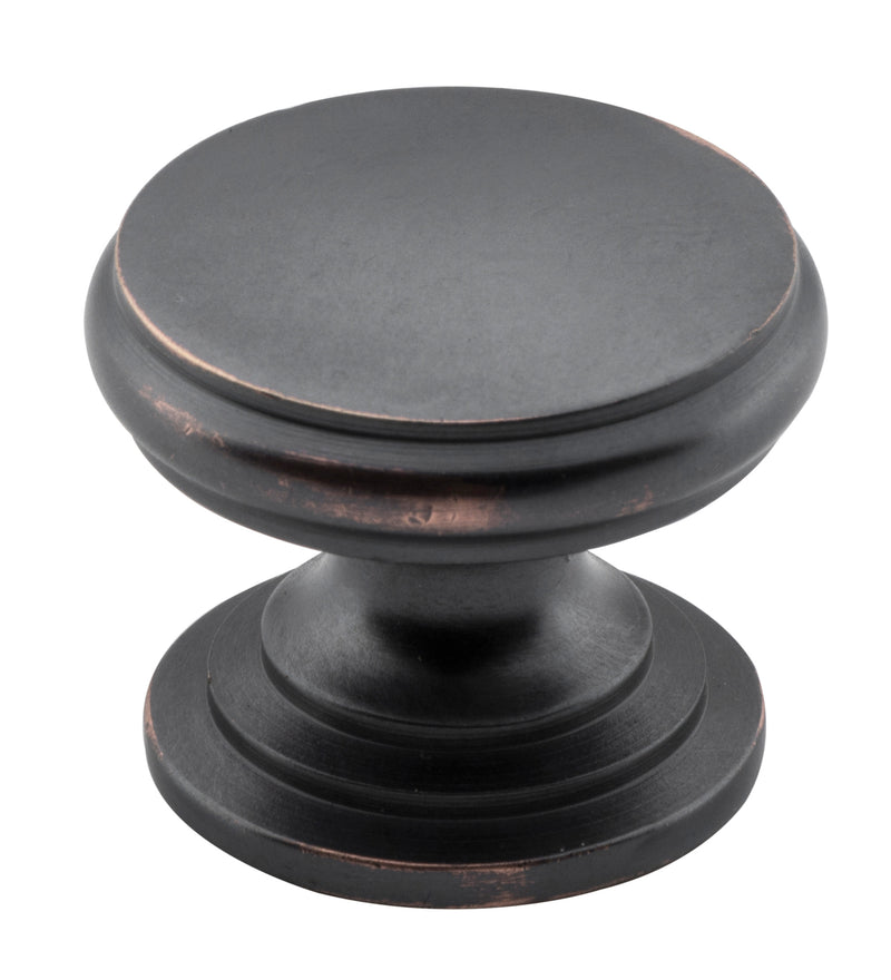 Flat Cupboard Knob Antique Copper / D25xP20mm