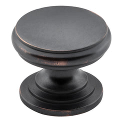 Flat Cupboard Knob Antique Copper / D25xP20mm