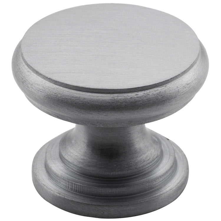 Flat Cupboard Knob Satin Chrome / D25xP20mm