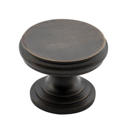 Flat Cupboard Knob Antique Brass / D32xP23mm