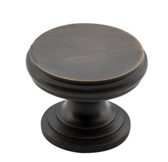 Flat Cupboard Knob Antique Brass / D32xP23mm