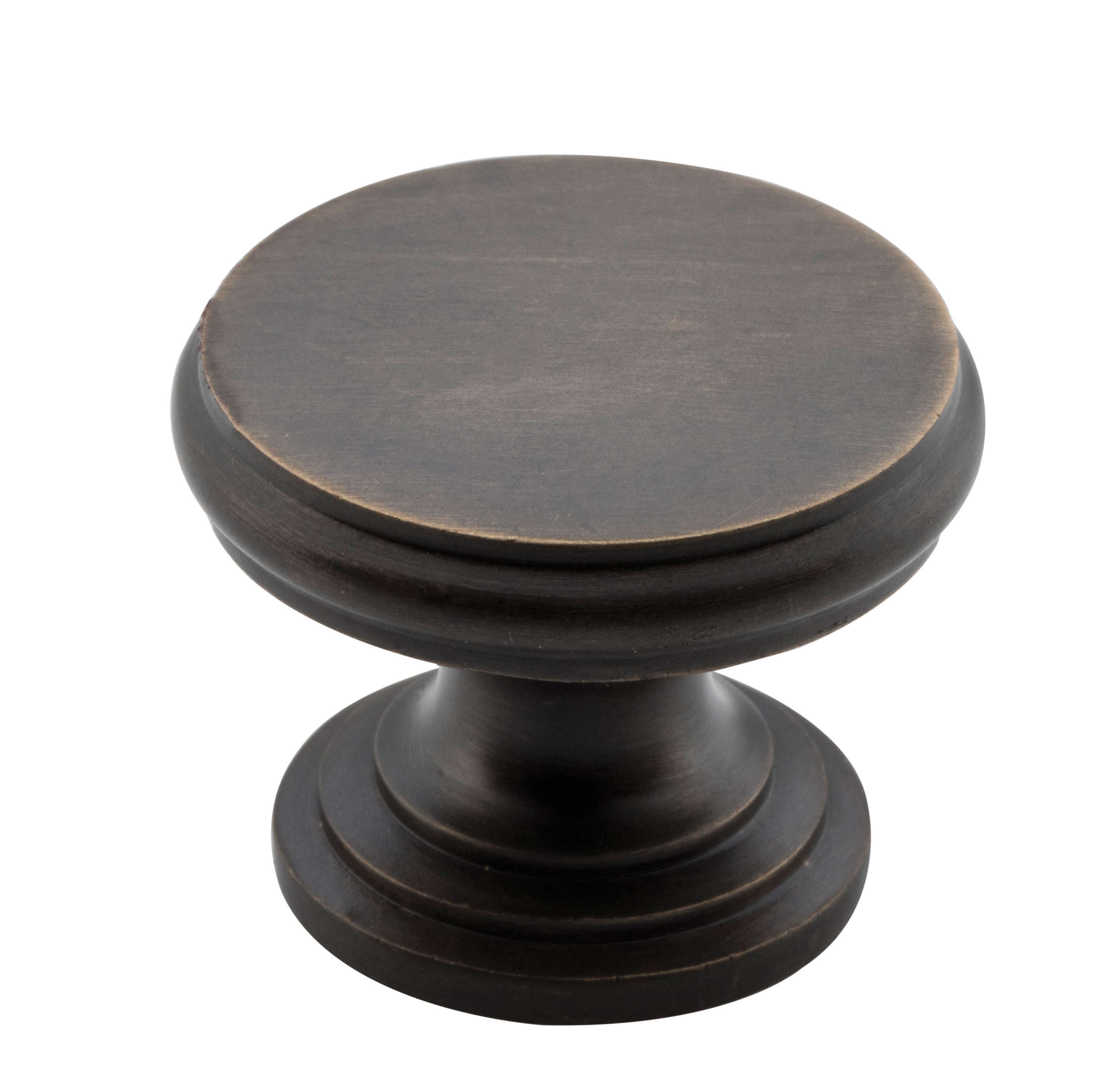 Flat Cupboard Knob Antique Brass / D32xP23mm