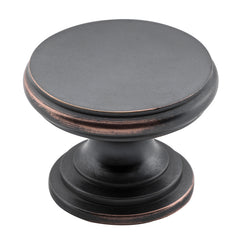 Flat Cupboard Knob Antique Copper / D32xP23mm