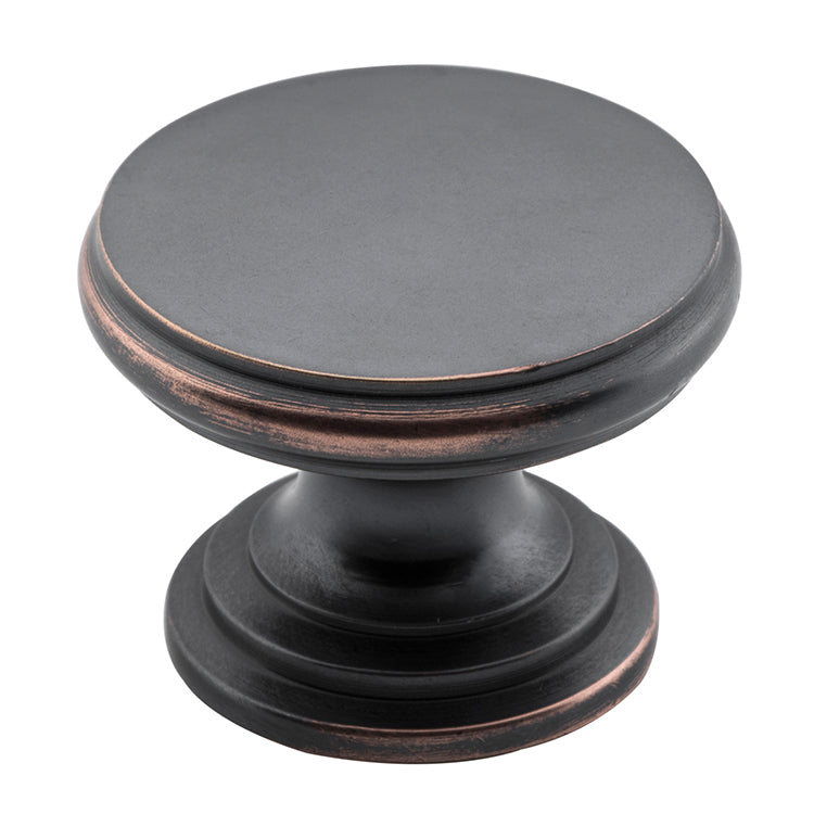 Flat Cupboard Knob Antique Copper / D32xP23mm