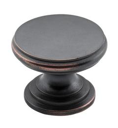 Flat Cupboard Knob Antique Copper / D32xP23mm