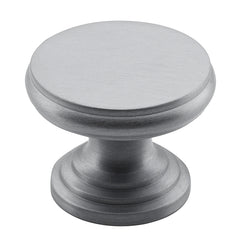 Flat Cupboard Knob Satin Chrome / D32xP23mm