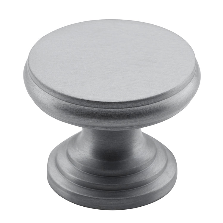 Flat Cupboard Knob Satin Chrome / D32xP23mm