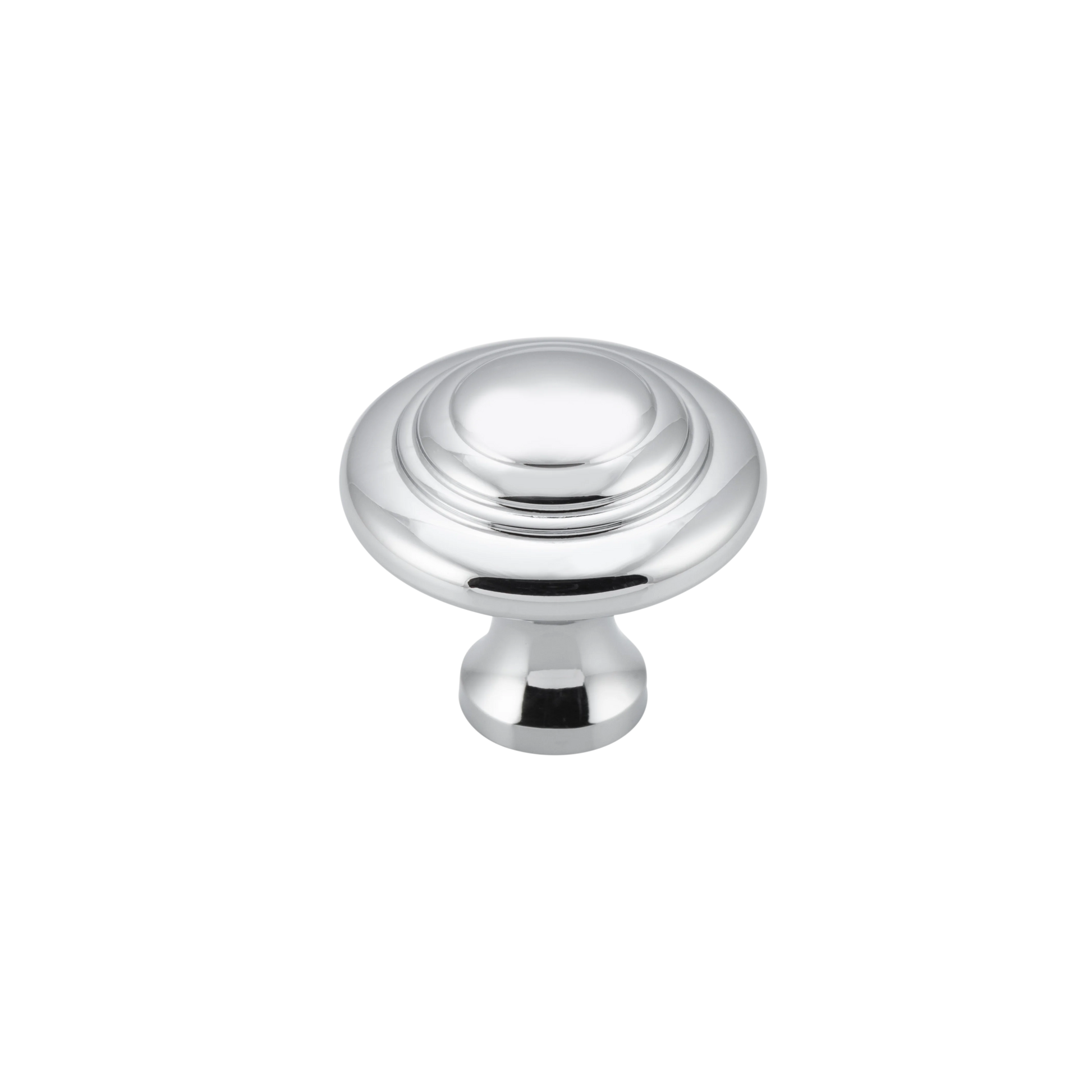 Domed Cupboard Knob Chrome Plated / D25xP24mm