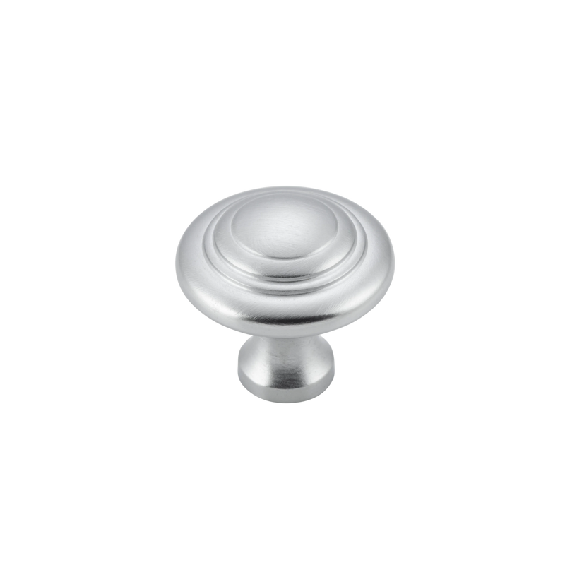 Domed Cupboard Knob Satin Chrome / D25xP24mm