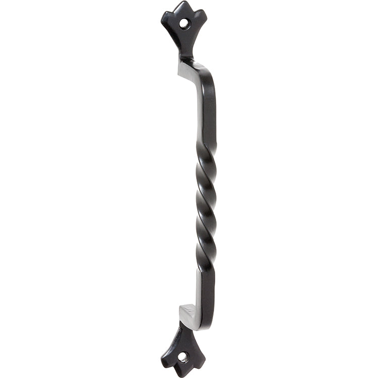 Iron Twist Pull Handle Matt Black / H187xP39mm