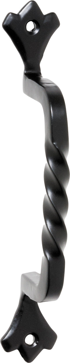 Iron Twist Pull Handle Matt Black / H145xP39mm