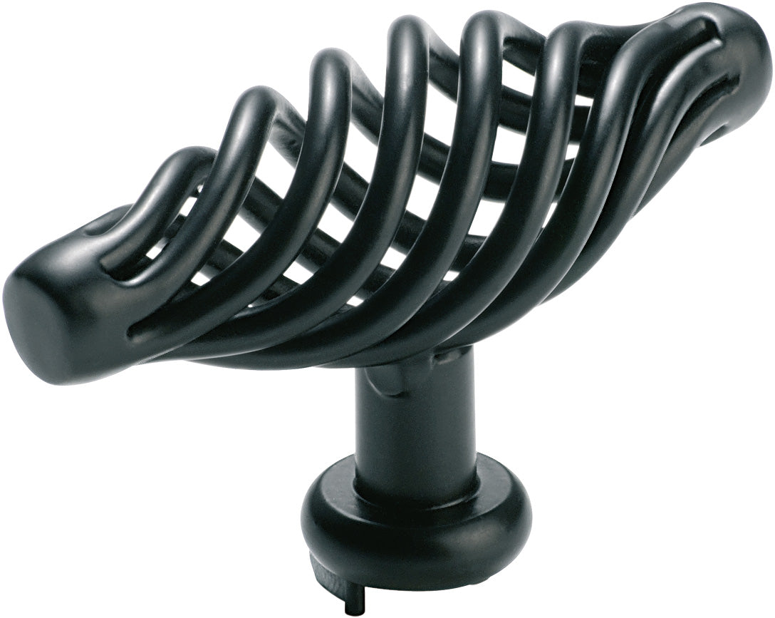 Wire Twist Cabinet Pull Handle Matt Black / L75xP48mm