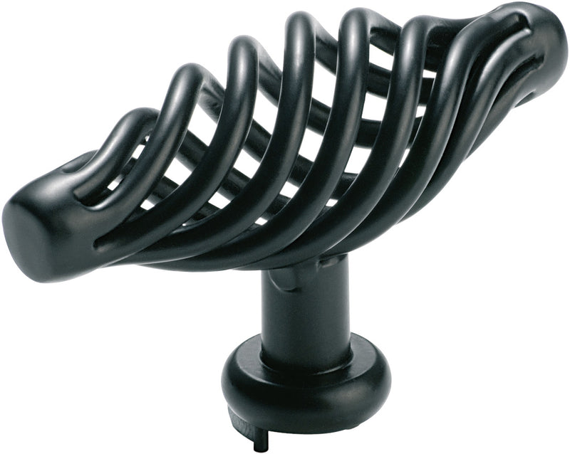 Wire Twist Cabinet Pull Handle Matt Black / L75xP48mm