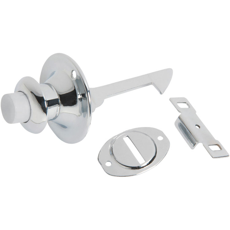 Deco Push Button Catch Chrome Plated