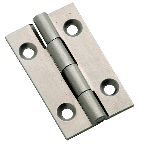 Fixed Pin Cabinet Hinge Satin Chrome / H38xW22mm