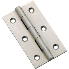 Fixed Pin Cabinet Hinge Satin Chrome / H63xW35mm