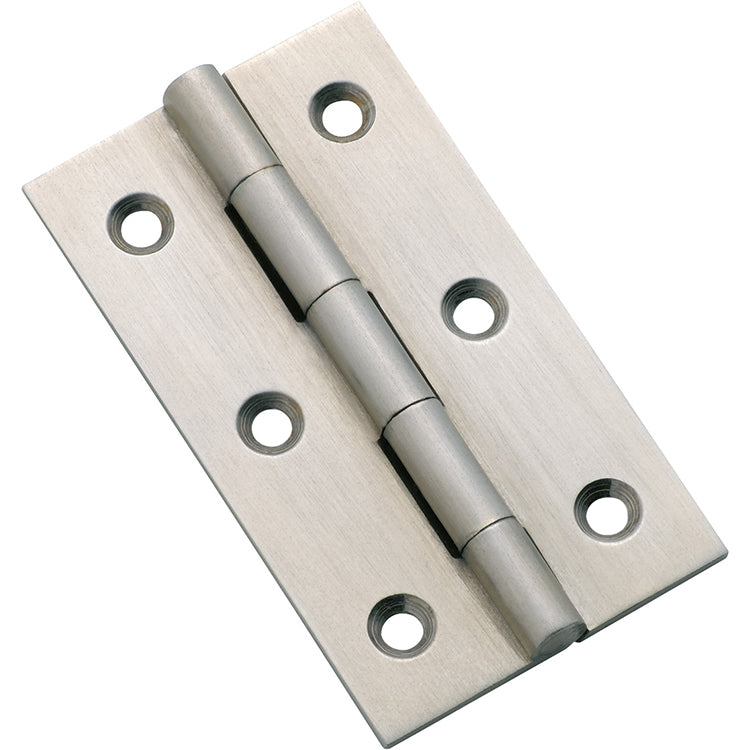 Fixed Pin Cabinet Hinge Satin Chrome / H63xW35mm