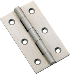 Fixed Pin Cabinet Hinge Satin Chrome / H63xW35mm