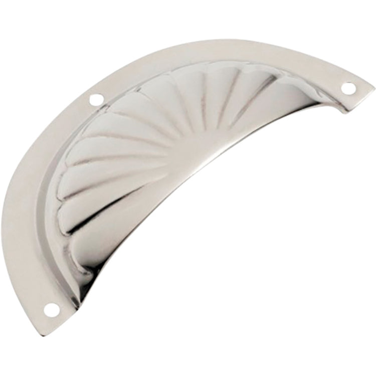 Fluted Drawer Pull - Sheet Brass Polished Nickel