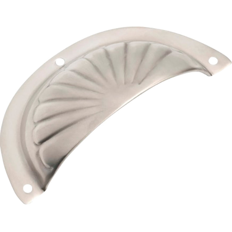 Fluted Drawer Pull - Sheet Brass Satin Nickel
