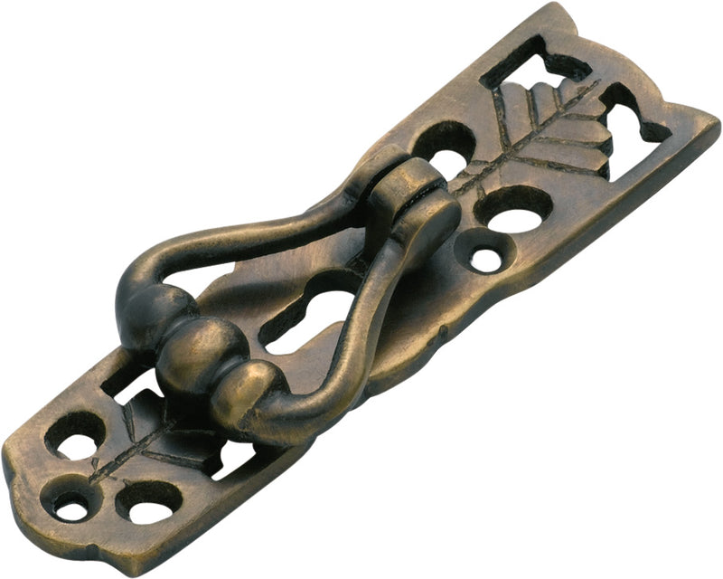 Maple Leaf Pedestal Handle Antique Brass / H78xW20mm