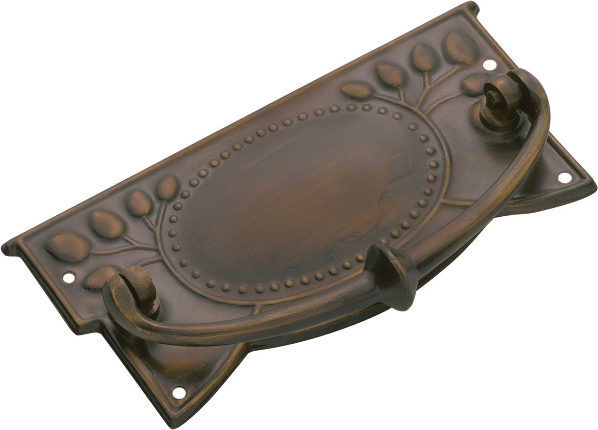 Edwardian Cabinet Handle Antique Brass / H55xW120mm