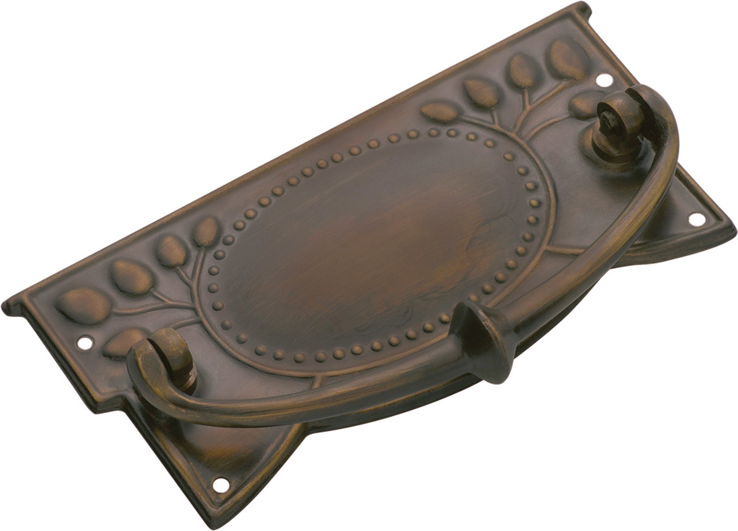 Edwardian Cabinet Handle Antique Brass / H55xW120mm