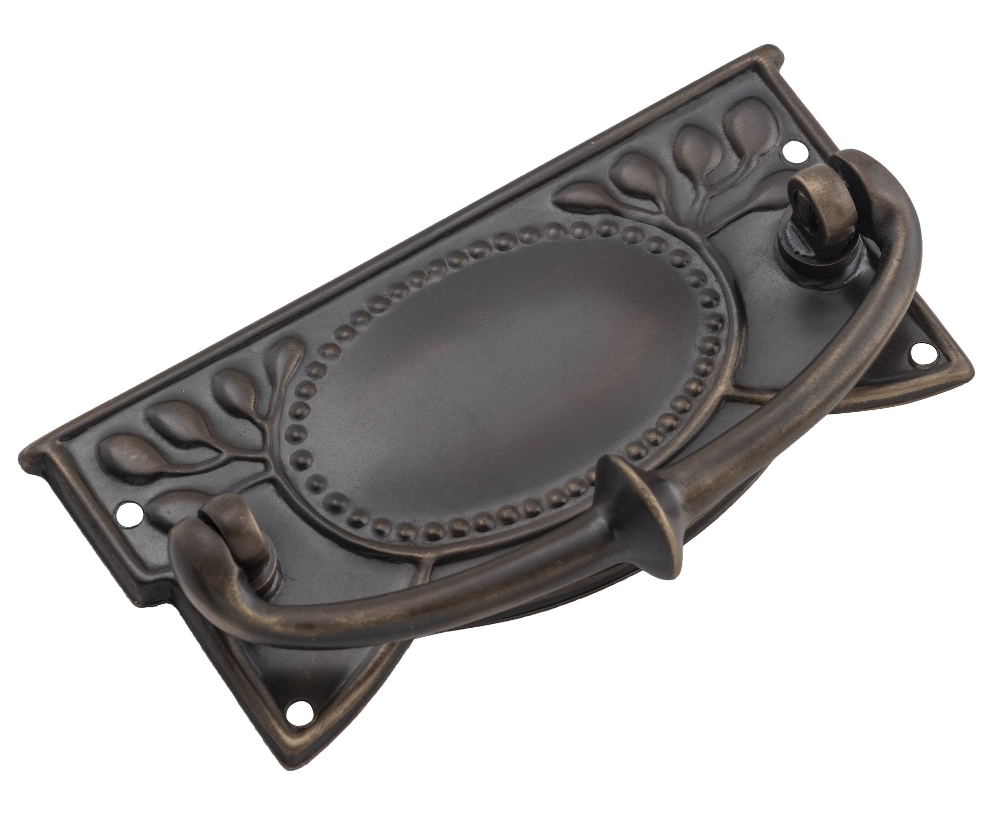 Edwardian Cabinet Handle Antique Brass / H48xW100mm