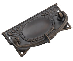 Edwardian Cabinet Handle Antique Brass / H48xW100mm