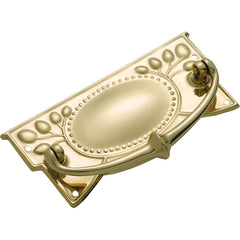 Edwardian Cabinet Handle Polished Brass / H55xW120mm