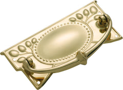 Edwardian Cabinet Handle Polished Brass / H55xW120mm