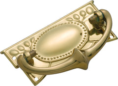 Edwardian Cabinet Handle Polished Brass / H30xW65mm
