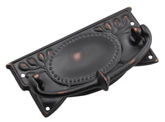 Edwardian Cabinet Handle Antique Copper / H48xW100mm