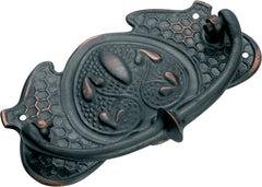 Nouveau Stamped Cabinet Handle Antique Copper / H65xW120mm