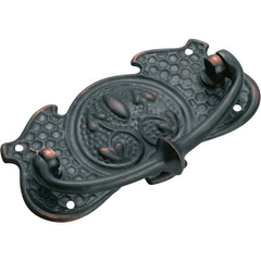 Nouveau Stamped Cabinet Handle Antique Copper / H50xW95mm